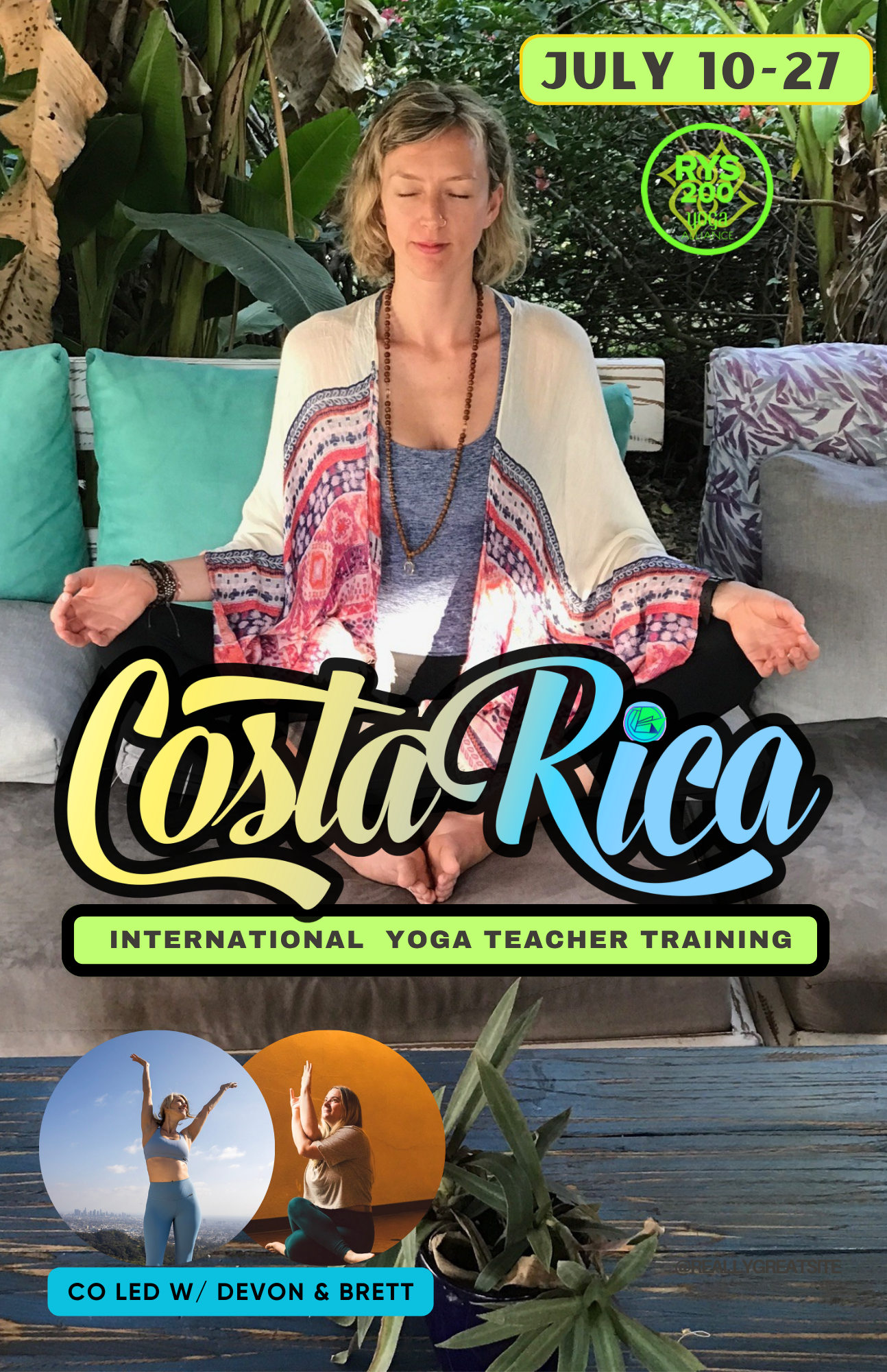 200 Hour 17 Day International Teacher Training Program July 2026 (Costa Rica)