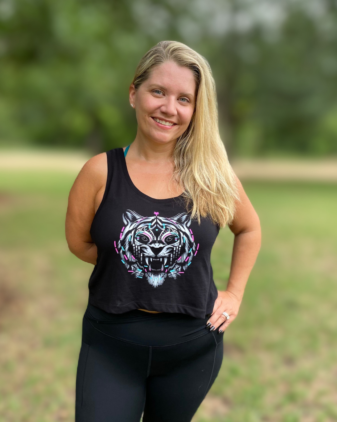 Lynx Mural Crop Tank