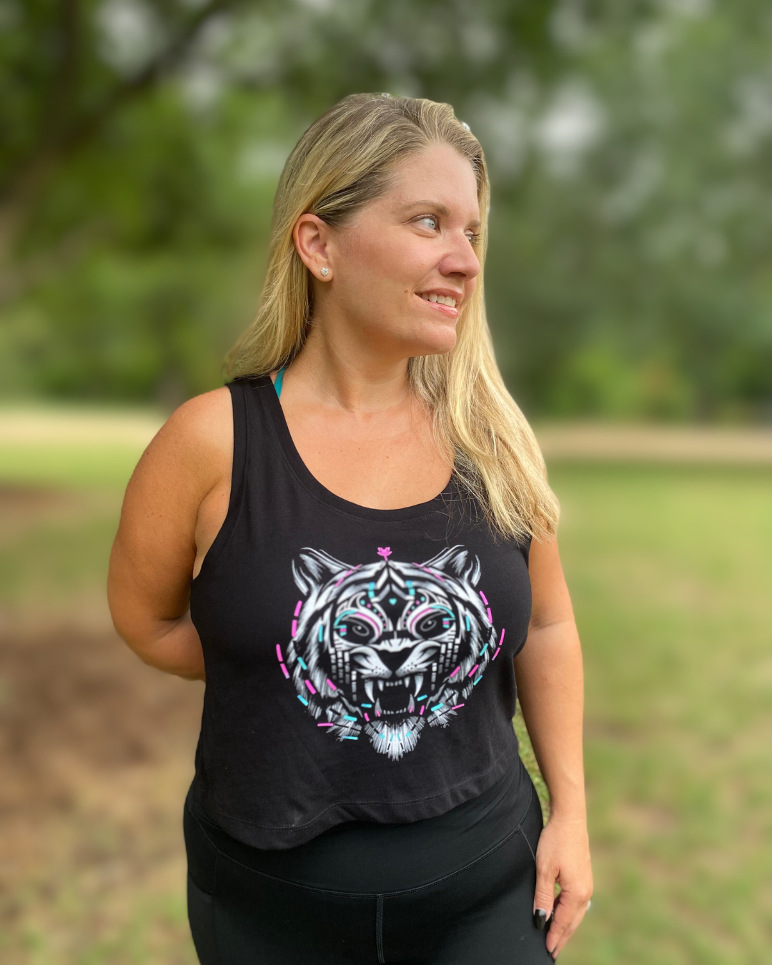 Lynx Mural Crop Tank